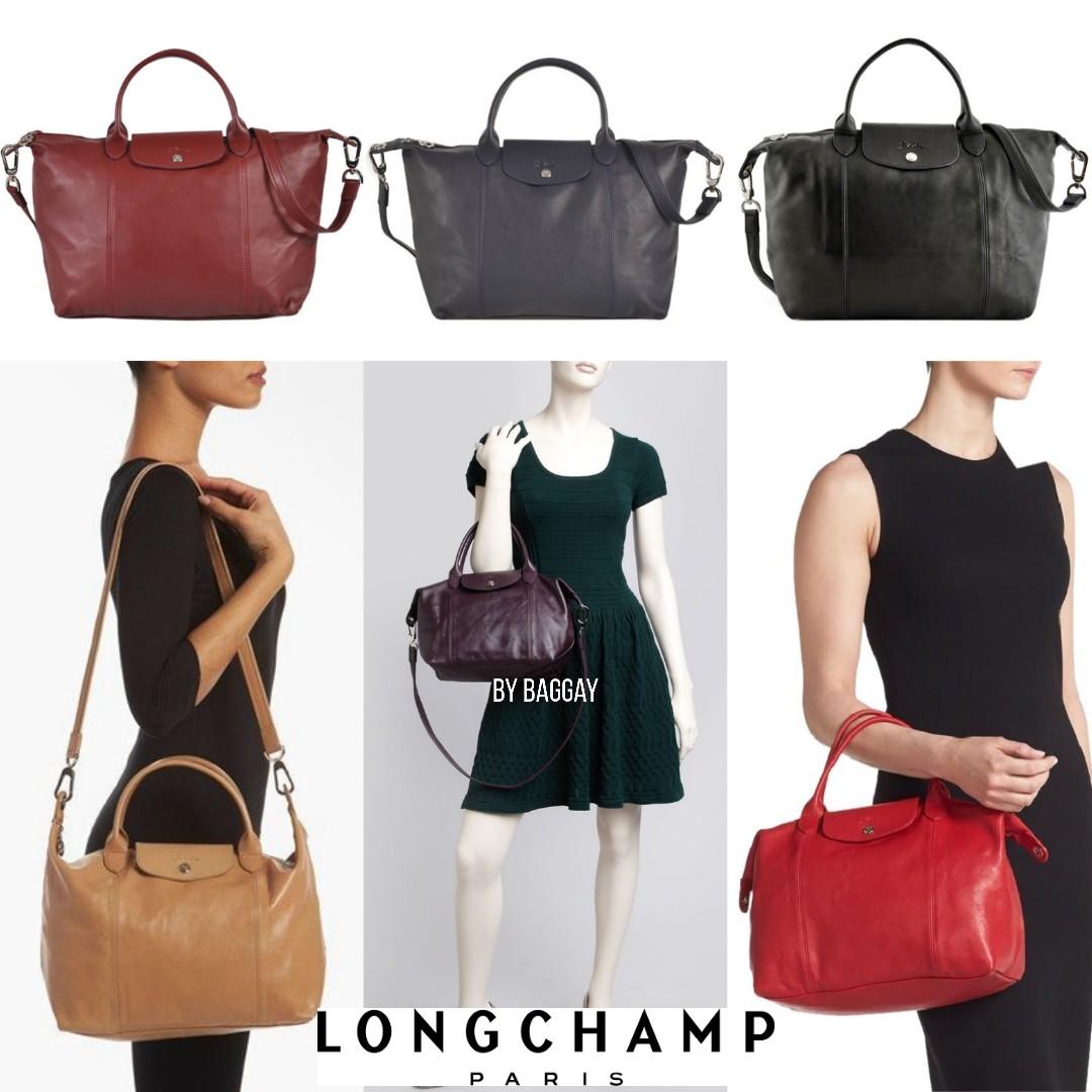 longchamp cuir sling bag