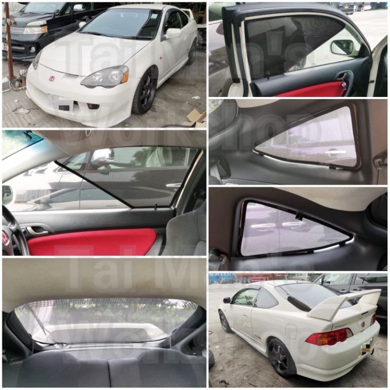 本田integra Dc5 Dc2 Rsx 全車磁石濾光窗網太陽擋 汽車配件 改裝 內外零件 Carousell