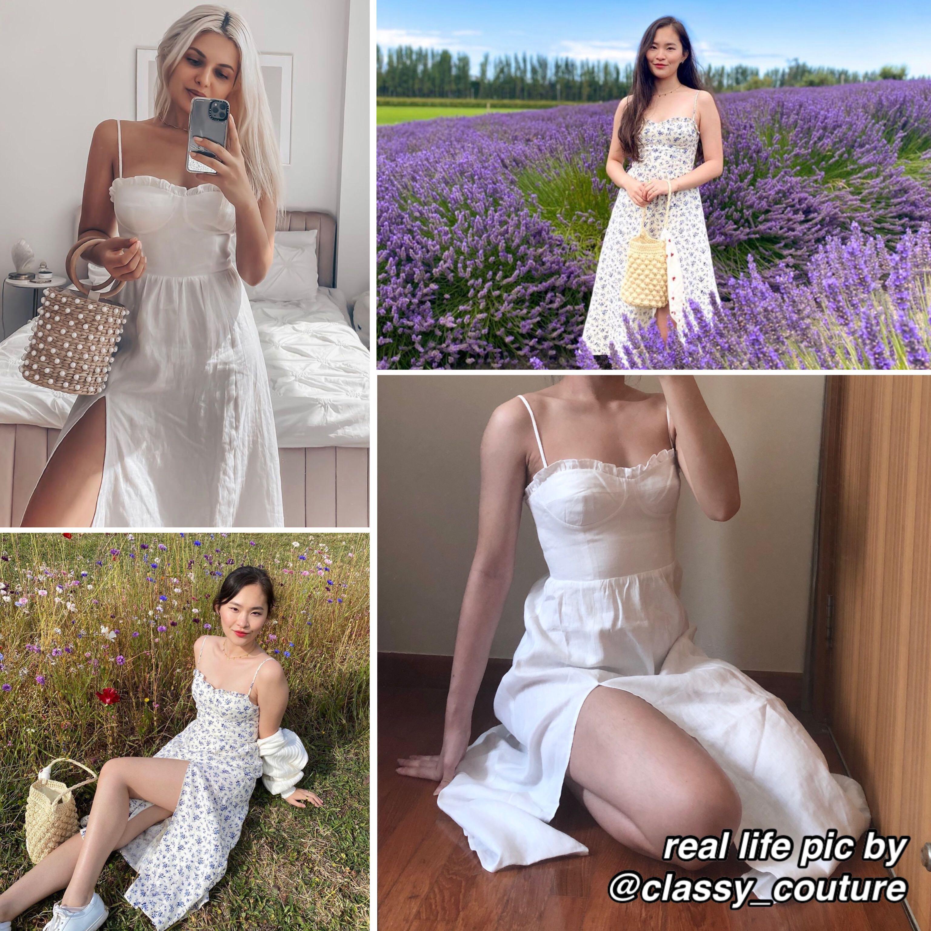 Lavender dress reformation top