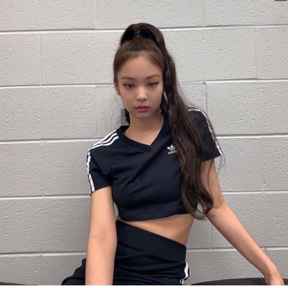 adidas cropped top black