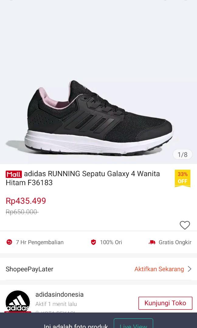 Adidas Galaxy 4 - ORI - Dijual kekecilan :(, Fesyen Wanita, Sepatu di  Carousell