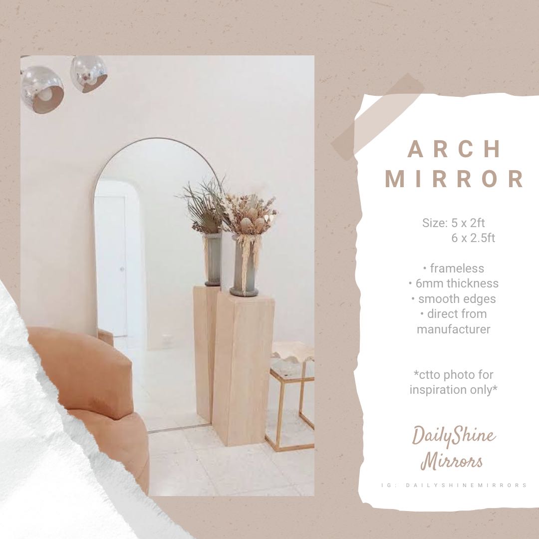 Arch Full Mirror 5x2ft Furniture, 3 X 5 Frameless Mirror