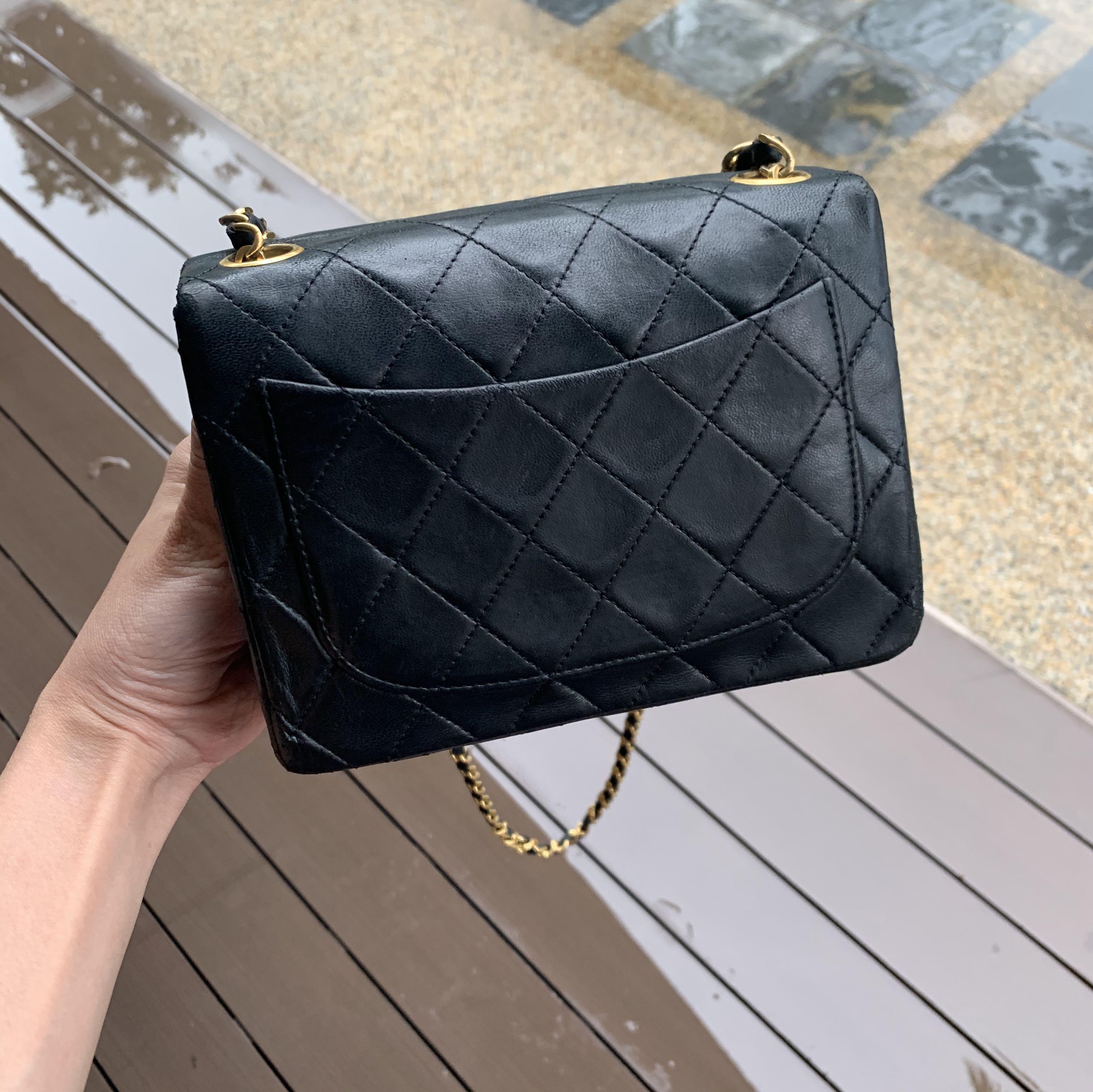 AUTHENTIC CHANEL Mini Square 7 Classic Flap Bag , Luxury, Bags & Wallets  on Carousell