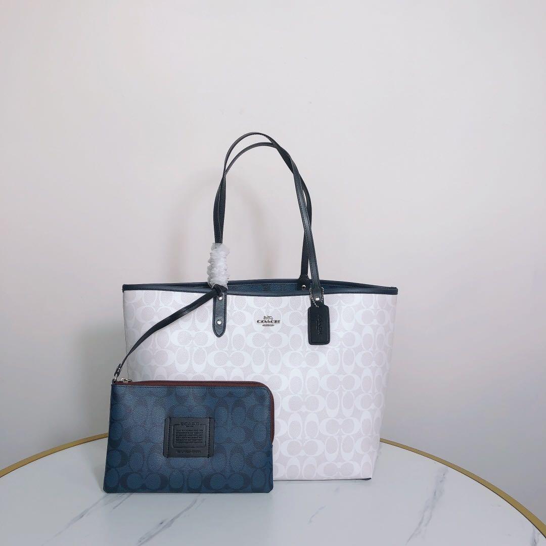 Reversible City Tote in Signature Canvas with Ms. PacMan - Seven