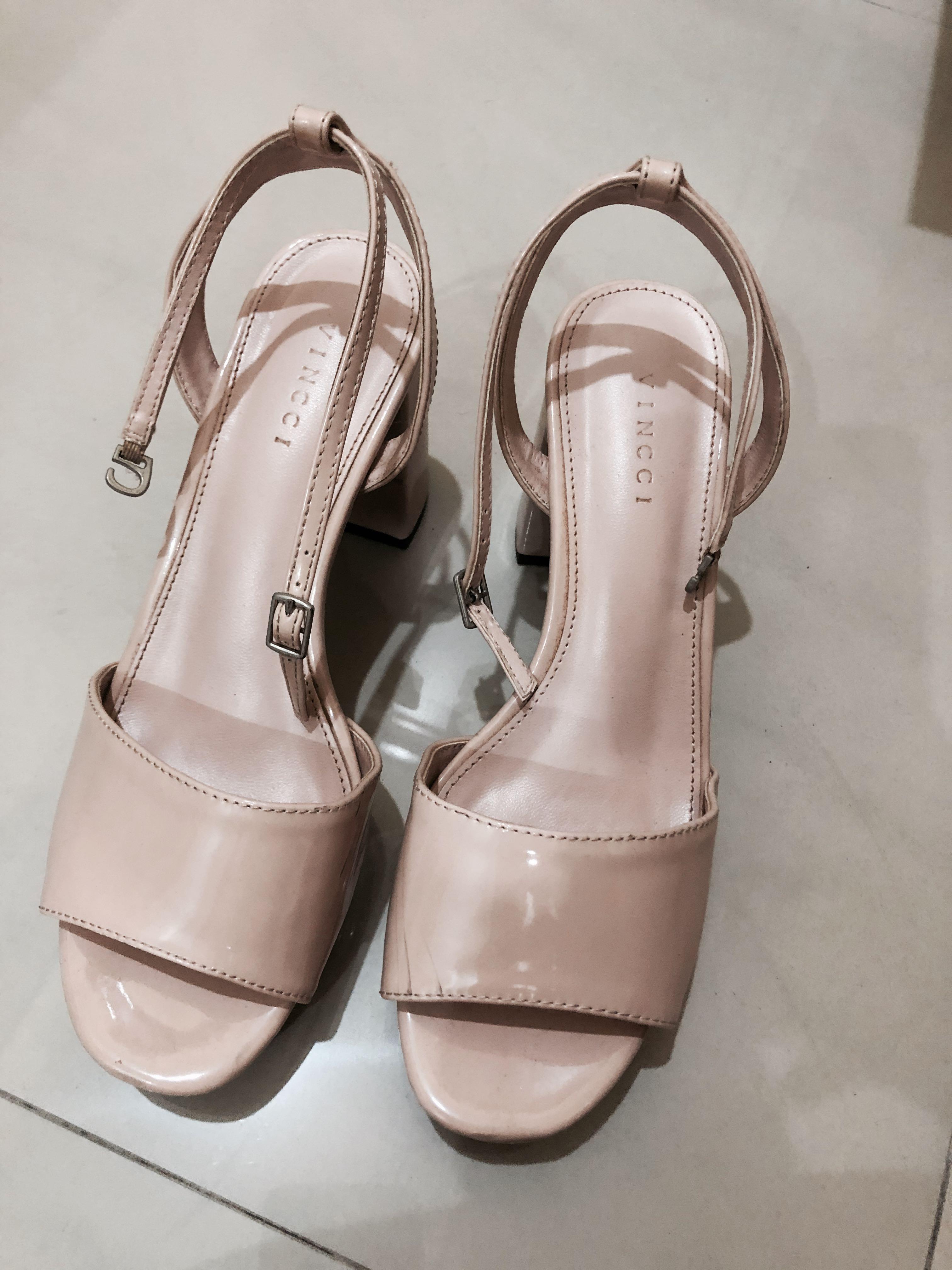 nude pink platform heels