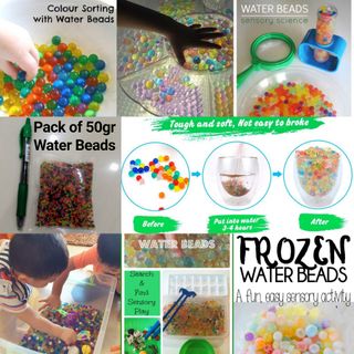 [SG In Stock] 60mm Sensory Play Giant Water Beads / Water Babies / Orbeez /  Water Bead
