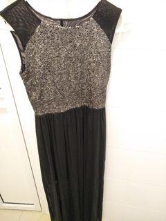 Brand New Warehouse Sequin Bodice Mesh Maxi dress