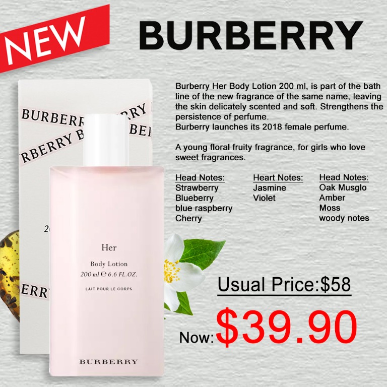 burberry her body lotion 200ml