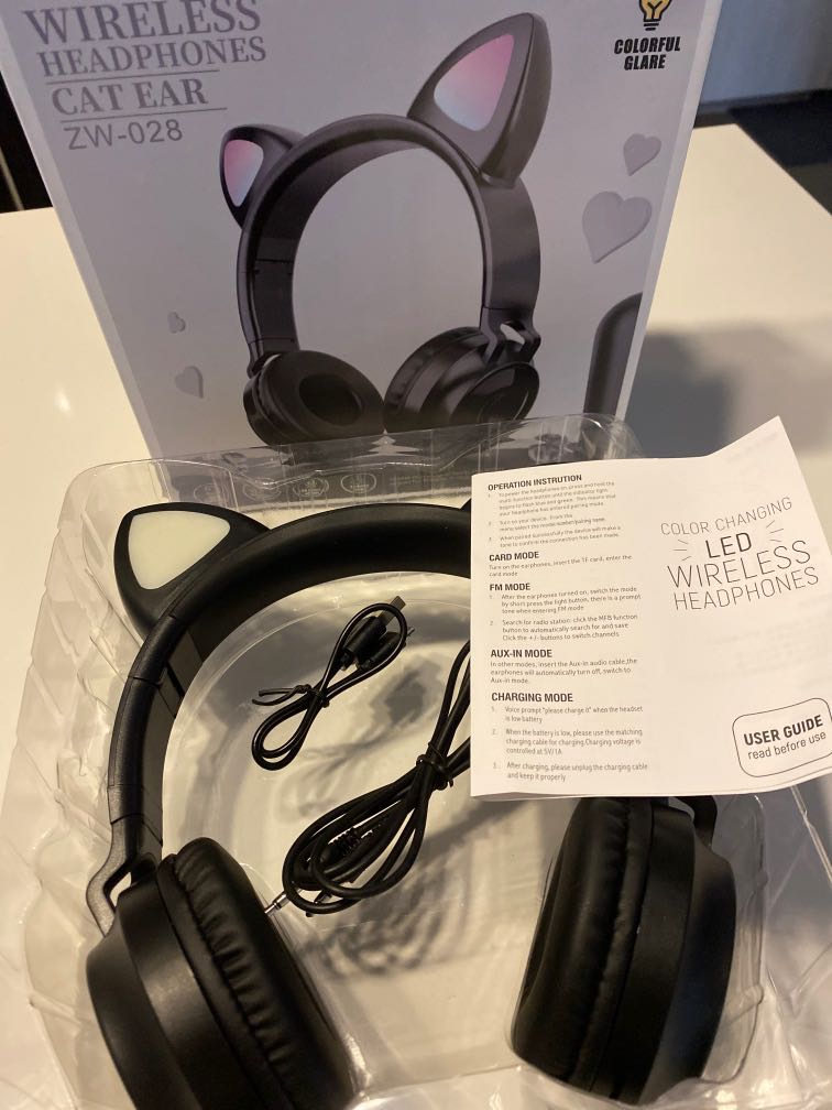 Wireless Headphones Cat Ear Zw 028 Telegraph