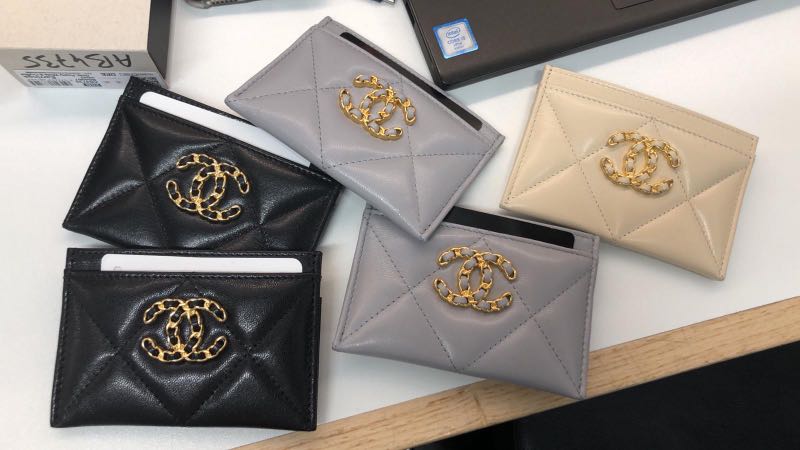 Chanel 19 card holder, Luxury, Bags & Wallets on Carousell