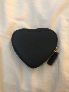 Cute black heart shaped coin purse