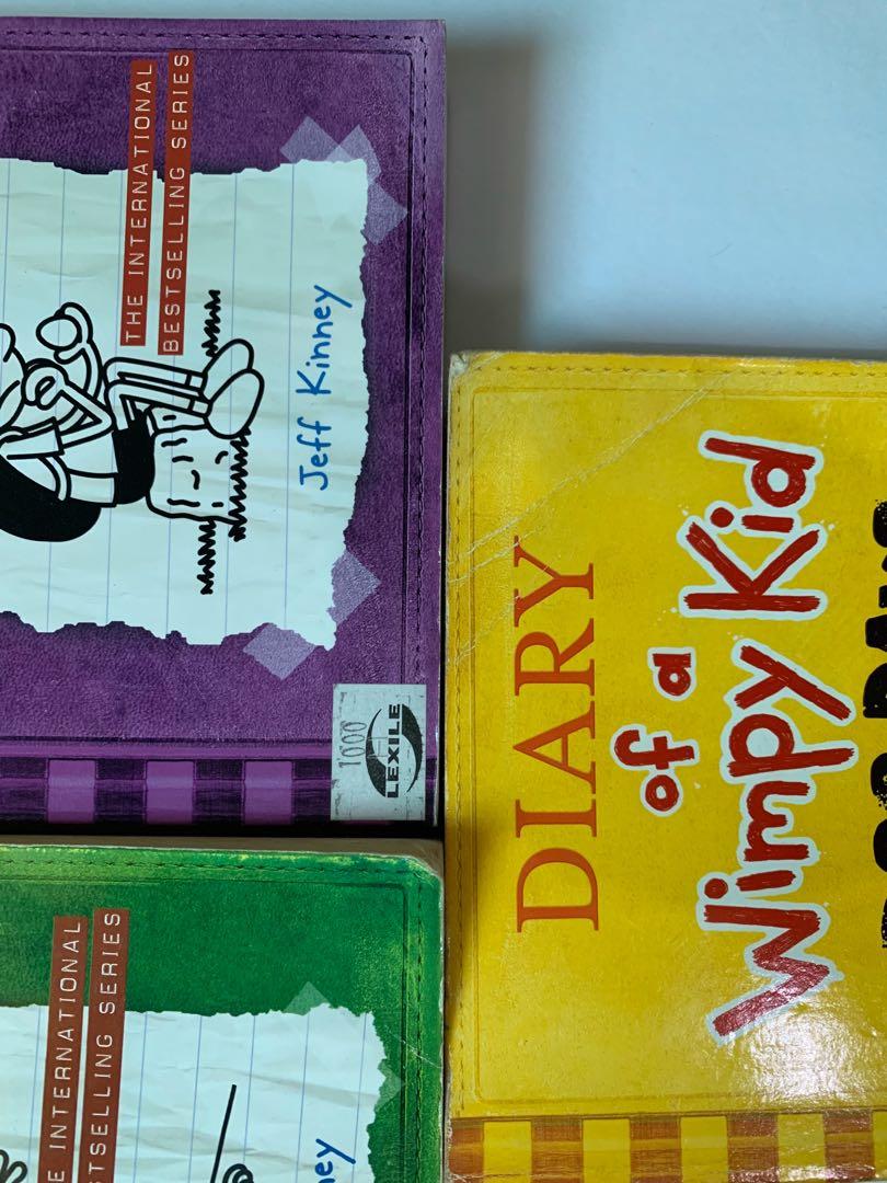 Diary of a Wimpy Kid (3-5 Set) (Category: Children's Books) located in Quezon City. Submitted by jeongukachu (Listing ID 1032947696, Image 2). Description: - LAST PRICE - Sold as set only - PRELOVED: not in pristine condition - however volume 5 is in mint condition.