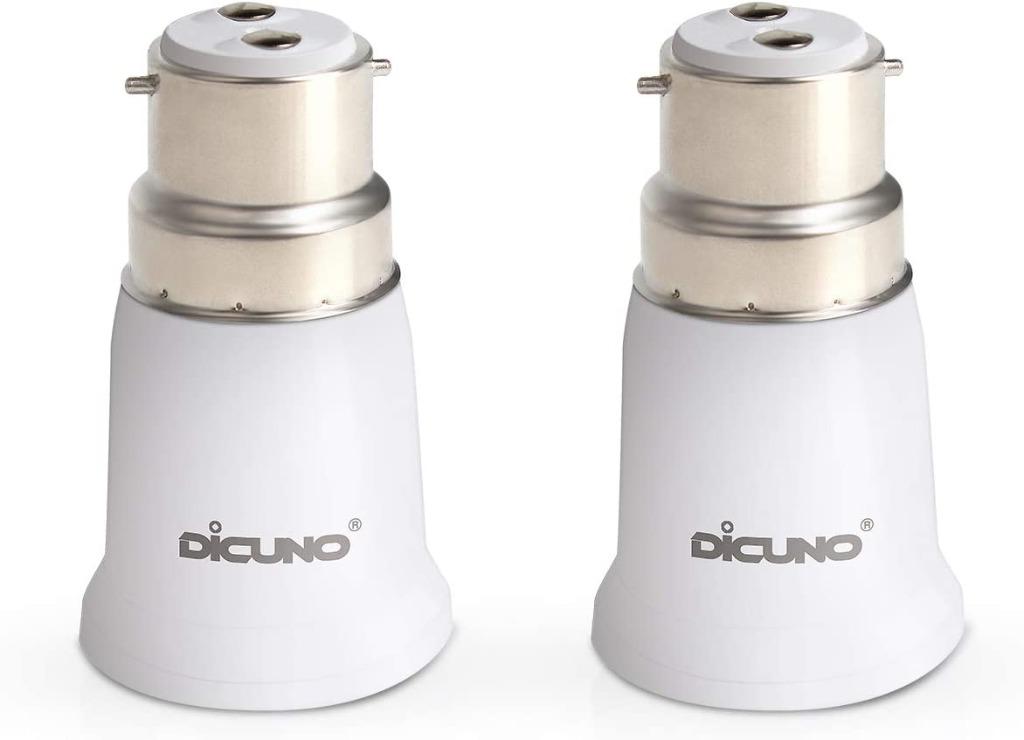 Dicuno B22 To E27 Socket Adapter 2 Pack Furniture Home Decor Lighting Supplies On Carousell