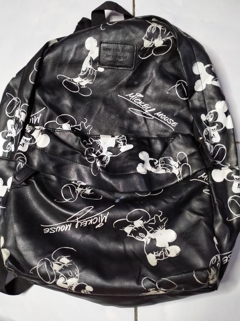 mickey leather backpack
