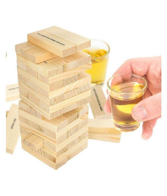Drunken Tower Jenga Blocks Drinking Game Party Games, Hobbies & Toys
