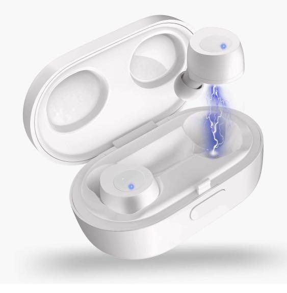 ELECDER D10 True Wireless Earbuds Bluetooth 5.0 Headphones in Ear with Microphone 3D Stereo Sound IPX5 Waterproof Charging Case for Workout