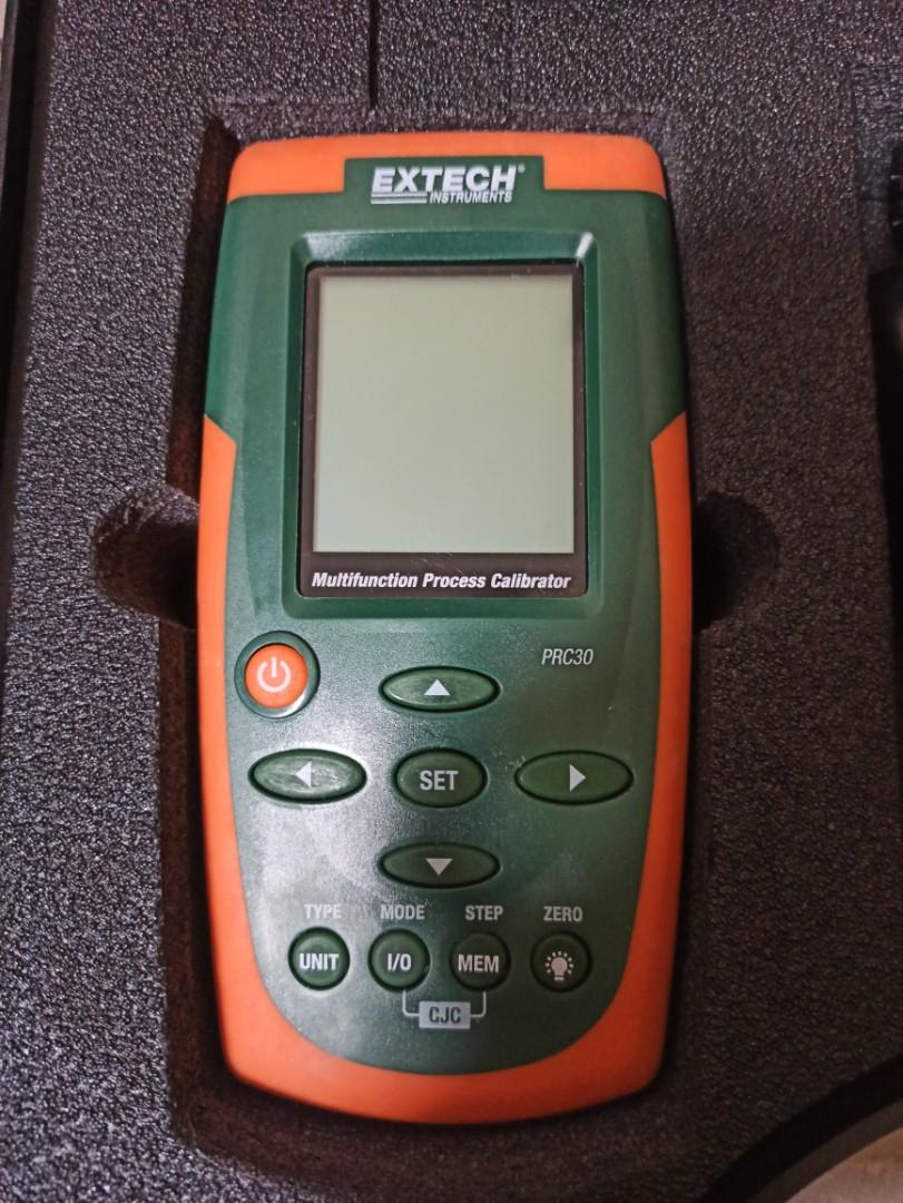 Extech PRC30 Multifunction Process Calibrator (Category: Others) located in Kota Kinabalu. Submitted by ex_prelove (Listing ID 1032906138, Image 3). Description: The PRC30 is a Multifunction Process Calibrator. This calibrator provides precision sourcing and measurements for thermocouples (eight types), current (mA), and voltage (mV and V) devices. Featuring 24 volt loop power, five user adjustable calibration presets, and temperature output in F