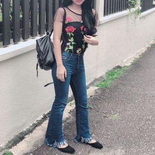 Floral black top🥰🌺