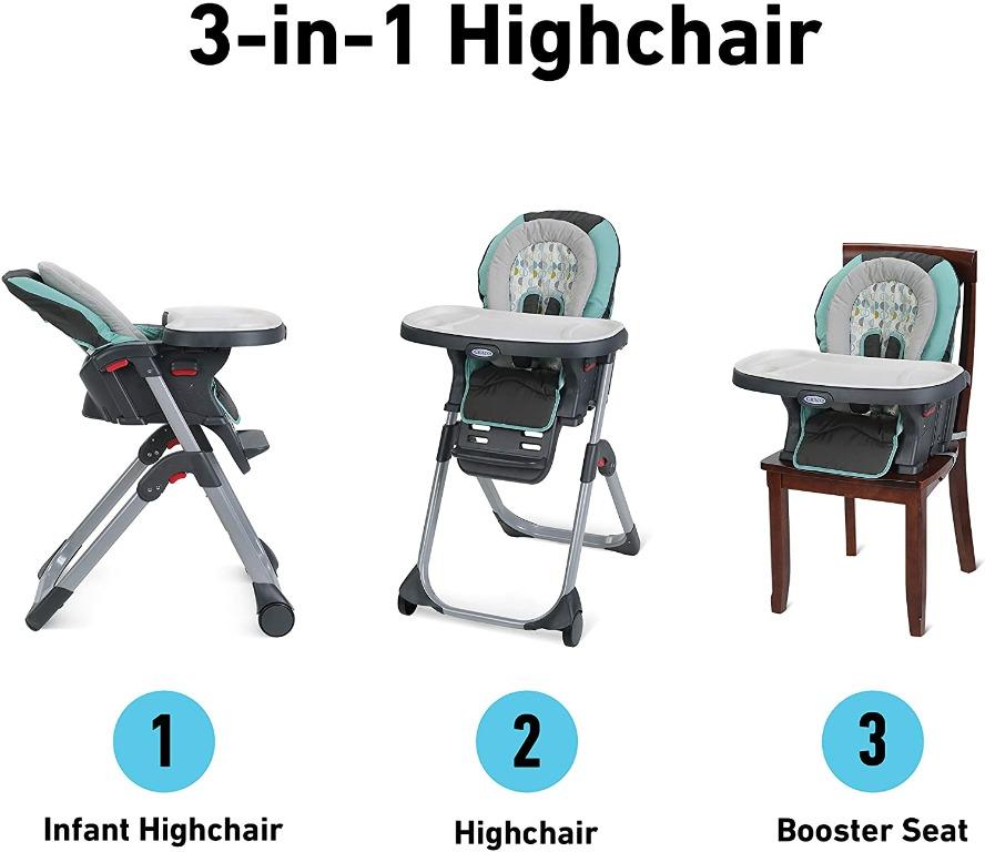 graco duodiner dlx 6 in 1 high chair converts to dining booster seat youth stool more kagen graco duodiner lx high chair converts to dining booster seat groove babies