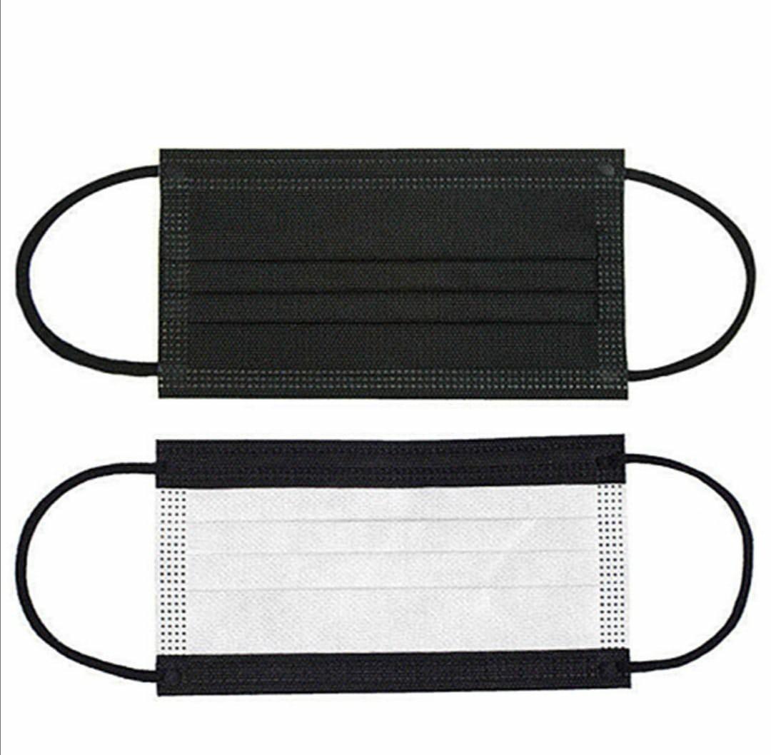 Download High Quality 3 Ply Black Earloop Surgical Face Mask ...