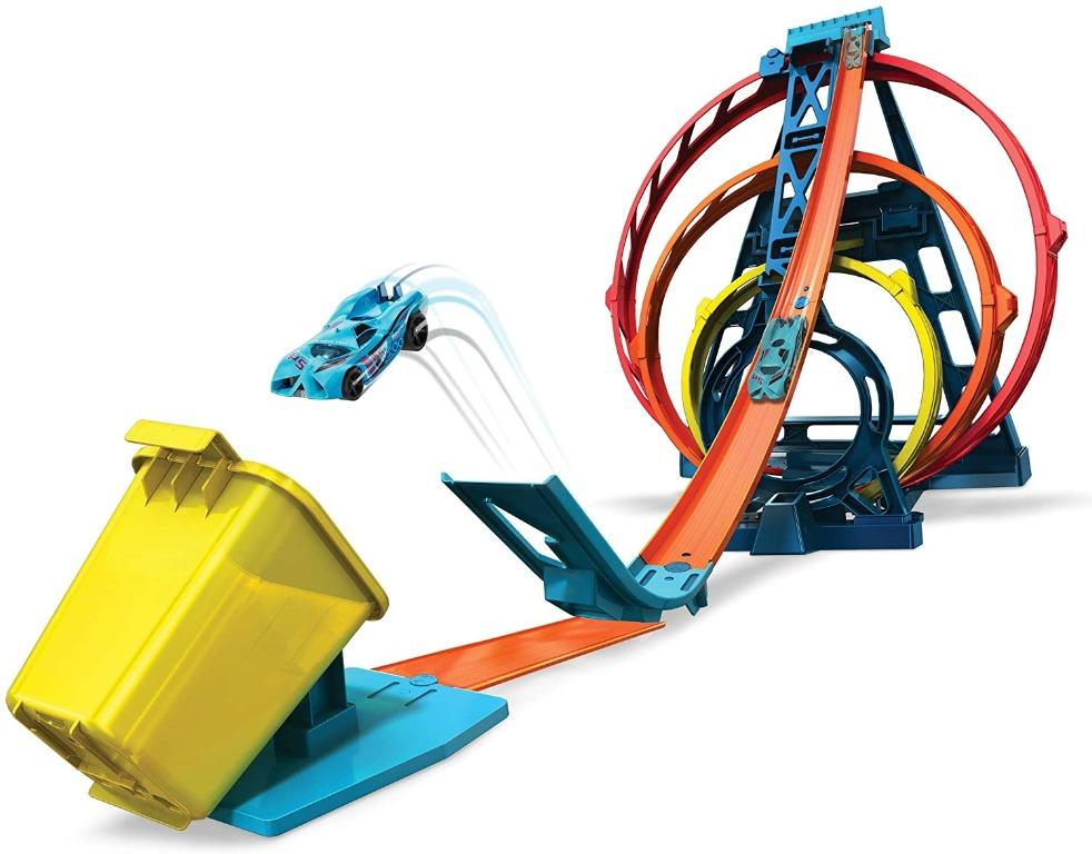 Hot Wheels Track Builder Unlimited Triple Loop Kit Youtube