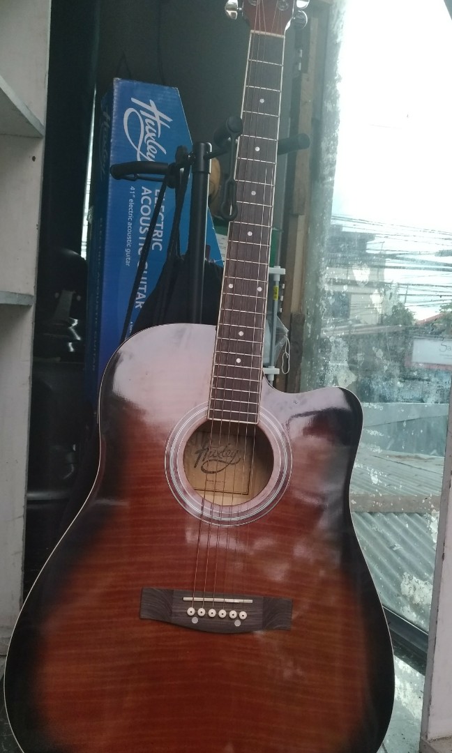 Huxley electric cheap acoustic guitar