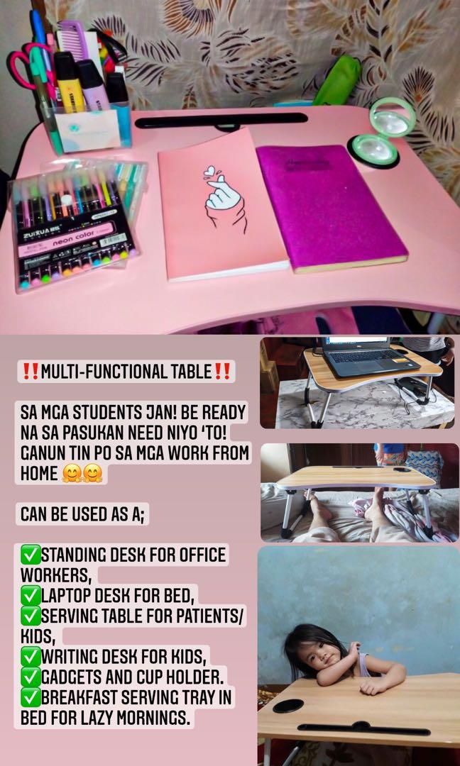 LAPTOP TABLE‼️PANG BREAKFAST IN BED‼️ (Category: Tables & Sets) located in Bacoor. Submitted by gemymys (Listing ID 1032782757, Image 1). Description: SA MGA MAY ONLINE CLASSES JAN, LAMESA KAYO JAN!!! LAPTOP TABLE BILHIN NIYO NA!!!! 😅 280 lang malaki na hihi 🤗🤗 Sulit na to balik niyo kung lugi kayo 😅😅.