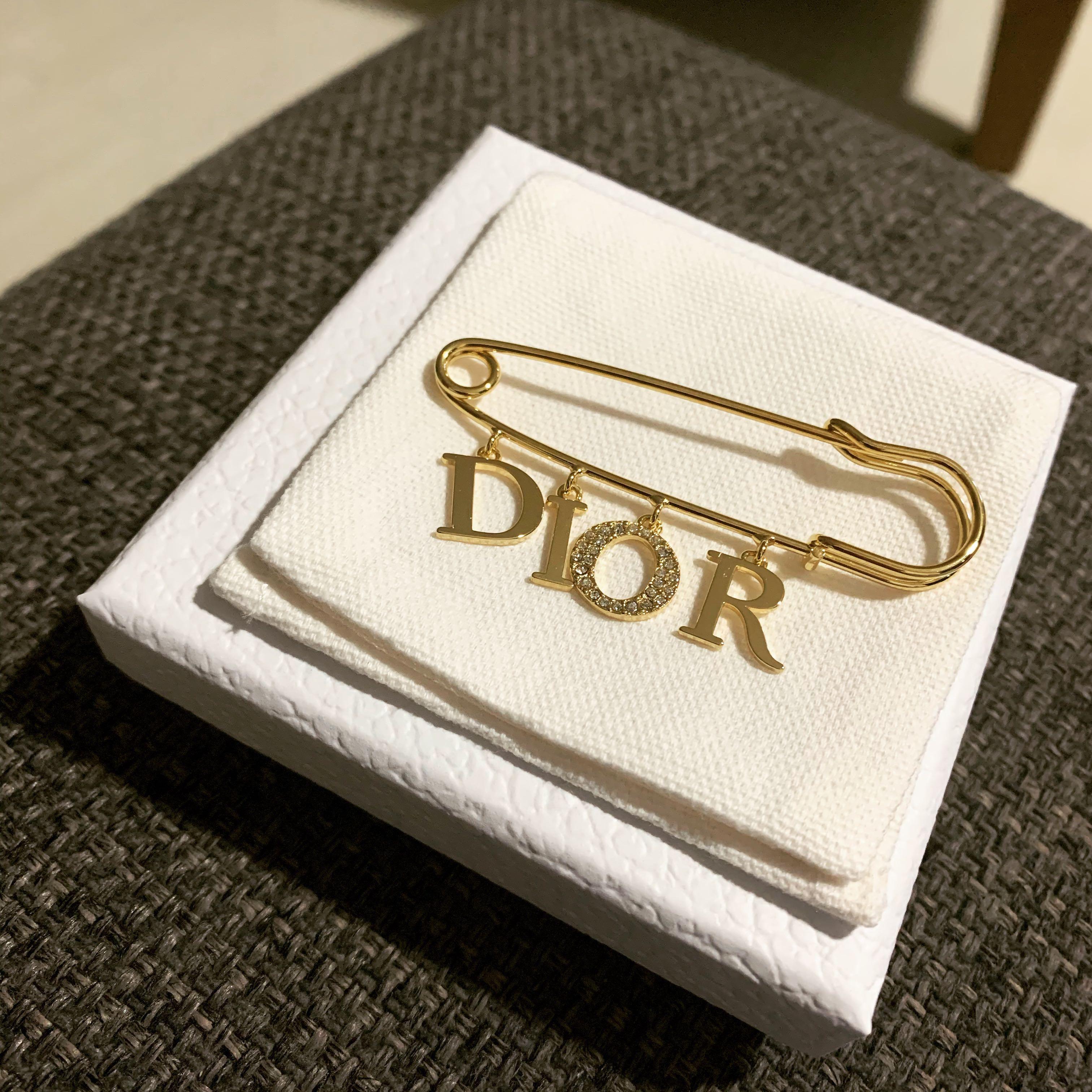 BNIB Christian Dior Safety Pin Brooch 
