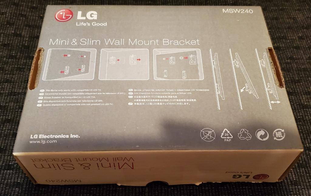 LG 原廠掛牆架 MSW240 Wall Mount Bracket 適合32''55''電視(全新), 家庭電器, 電視 & 其他娛樂