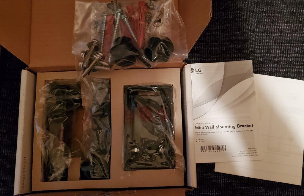LG 原廠掛牆架 MSW240 Wall Mount Bracket 適合32''55''電視(全新), 家庭電器, 電視 & 其他娛樂
