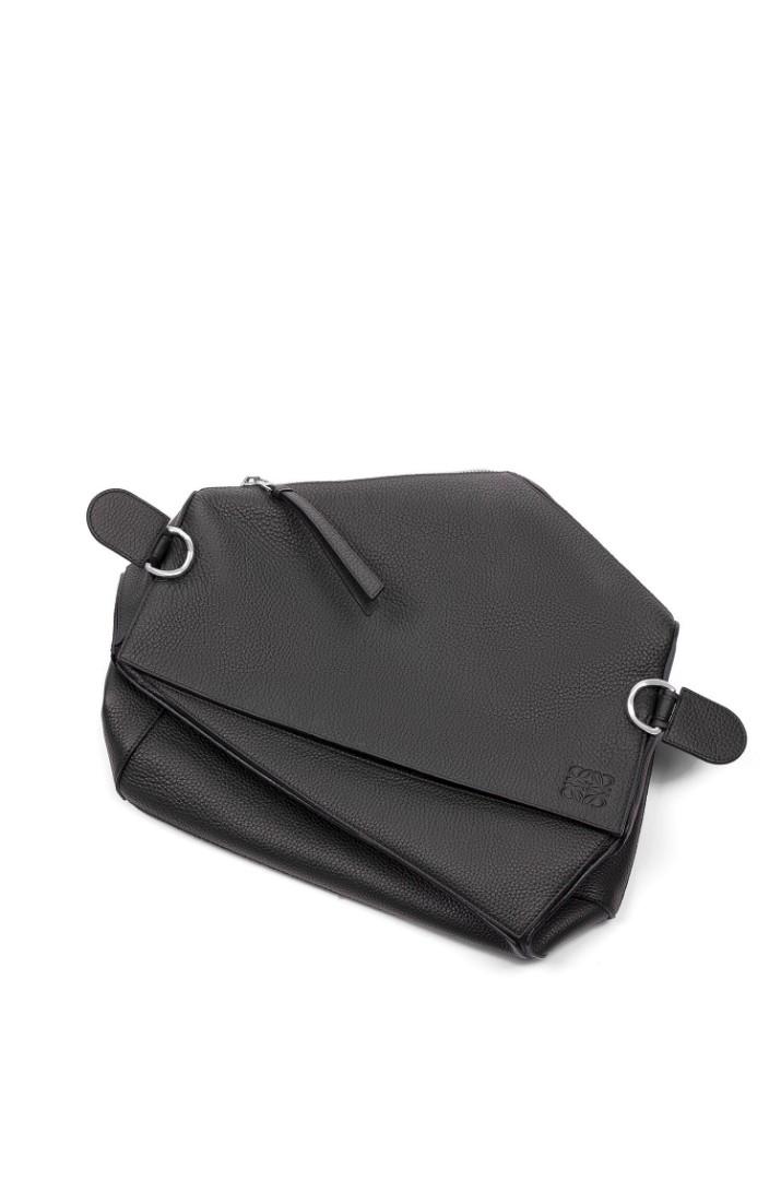 Loewe XL Puzzle Bag in grained calfskin (Black), Luxury, Bags & Wallets ...