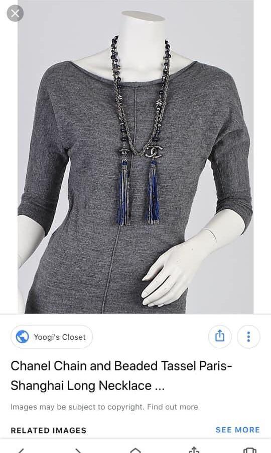 Long necklace Chanel tassel CC, Luxury, Accessories on Carousell