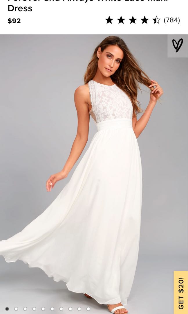 Lulus white dress, Women's Fashion