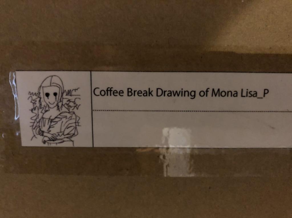 Coffee Break Drawing of Mona Lisa_P 本日発送