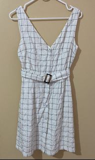 mango checked cotton dress