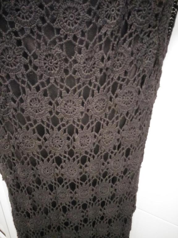 Massimo Dutti Crochet Dress in Black, Women's Fashion, Dresses & Sets,  Dresses on Carousell