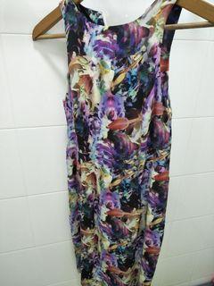 Merleni Floral Silk Dress in exclusive print