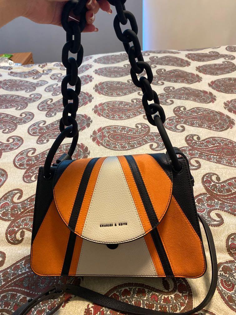 Microsuede chunky chain link shoulder bag outlet