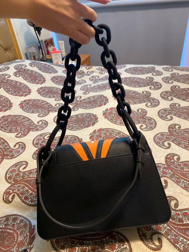 Microsuede Chunky Chain Link Shoulder Bag Women s Fashion Bags Wallets Cross body Bags on Carousell