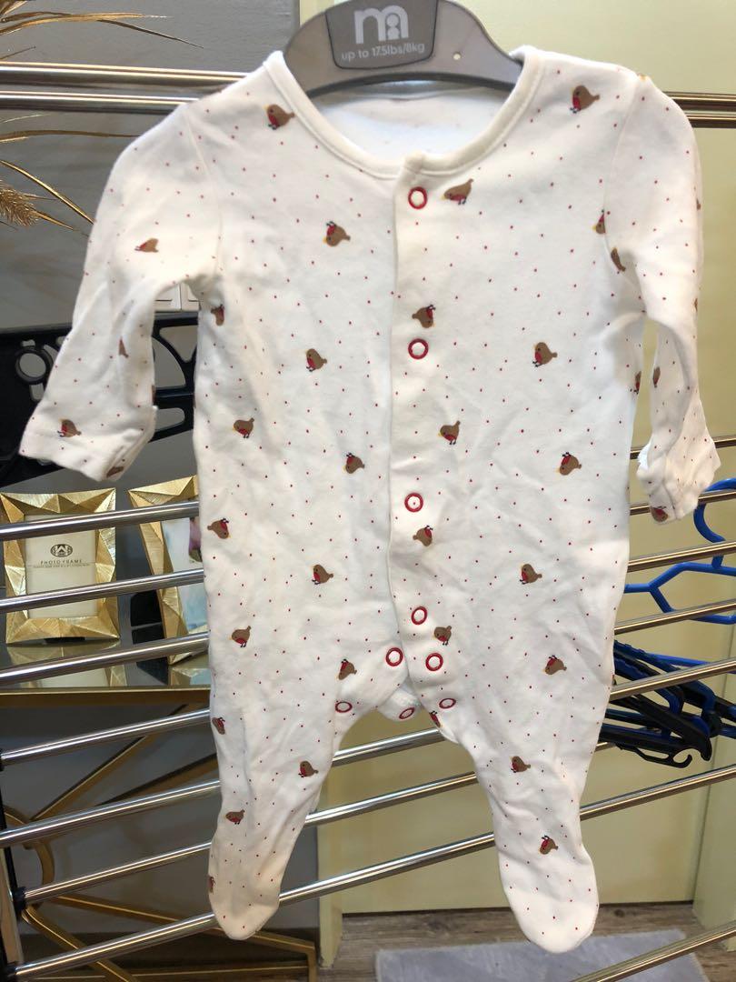 mothercare padded sleepsuit
