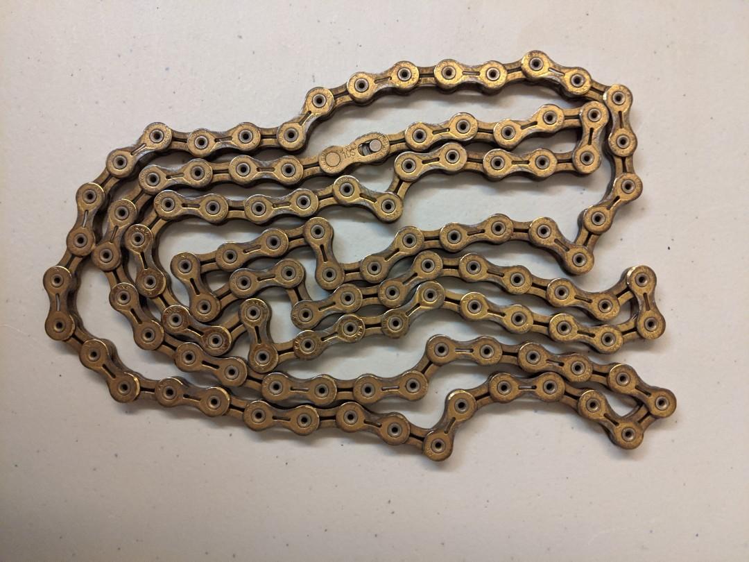gold mountain bike chain