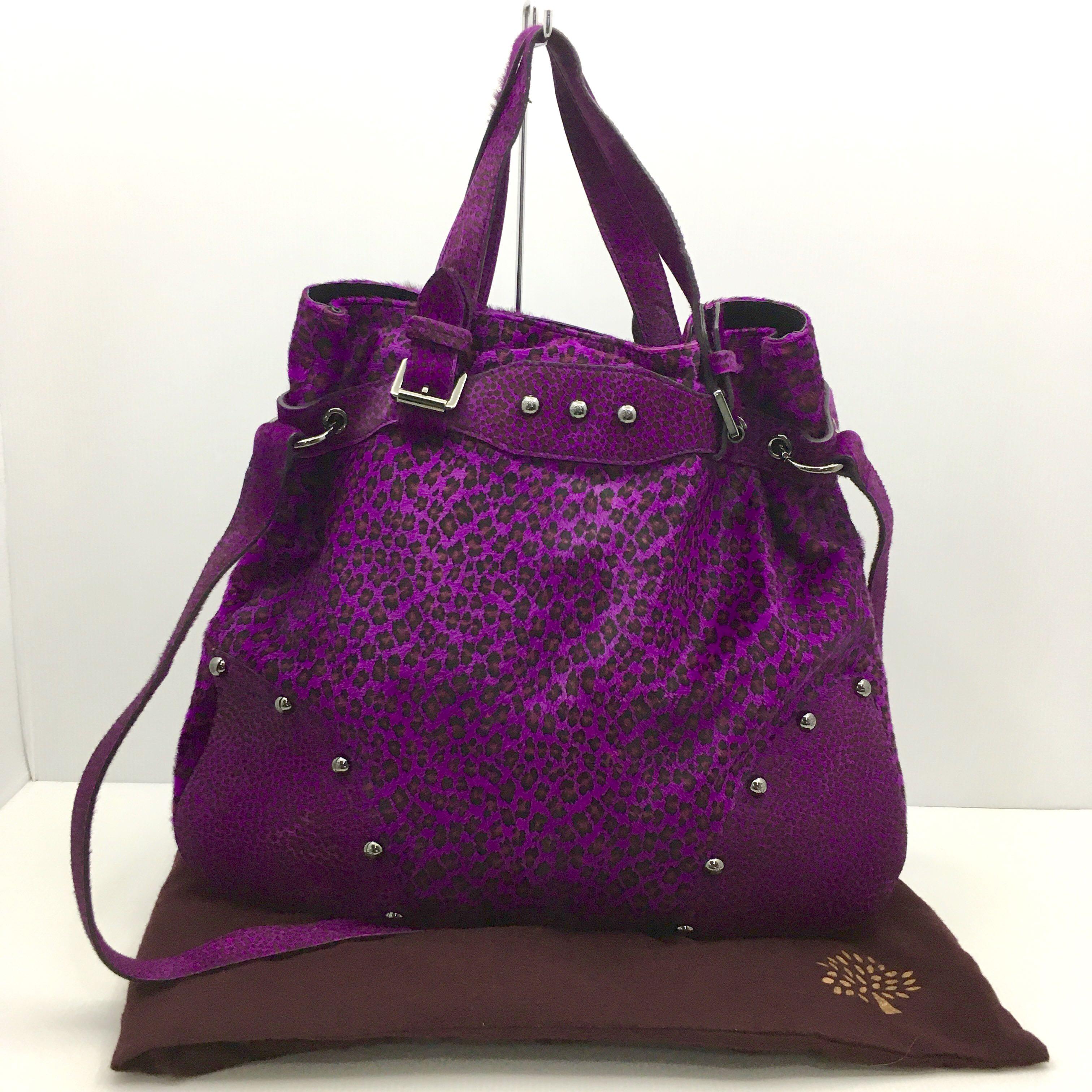 purple fur bag