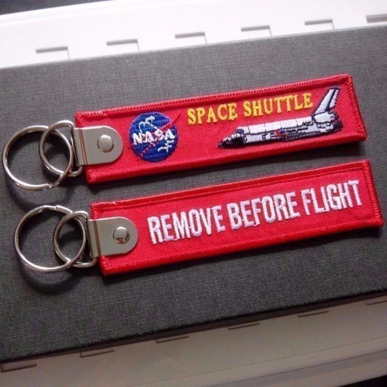 Remove before flight tag top on jacket