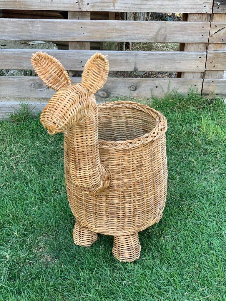Native Planter Basket Storage Llama Animal Kids Toy Storage Yoga Mat Storage Rattan Basket Rattan Planter Rattan Storage Home Furniture Furniture Fixtures Others On Carousell