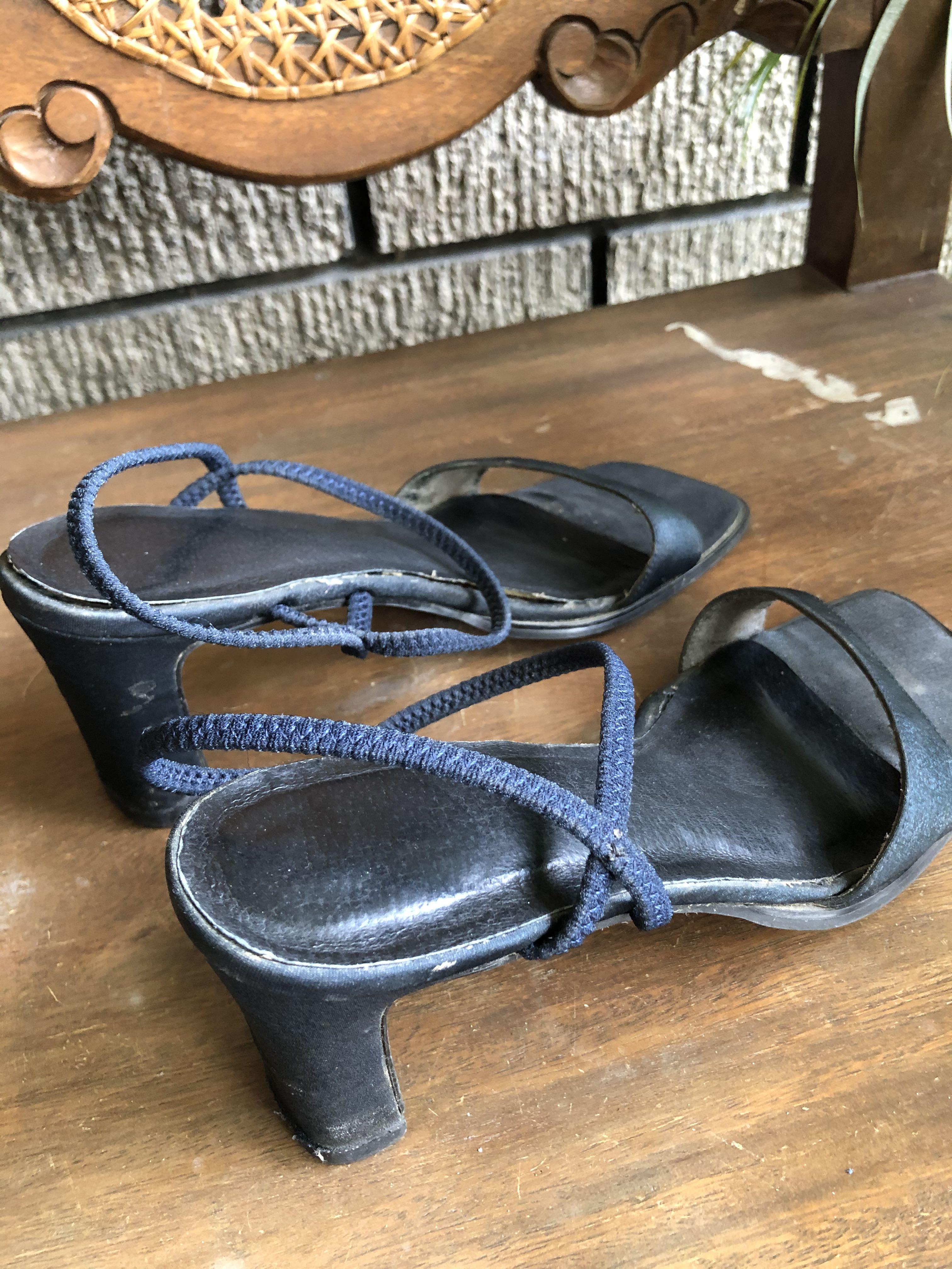 Navy blue sandals size 8, Women's 