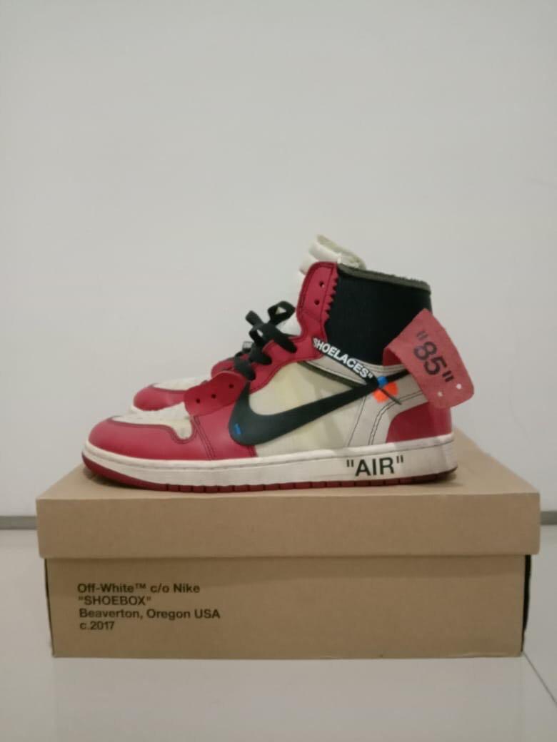 Nike air Jordan x off white Chicago, Fesyen Pria, Sepatu