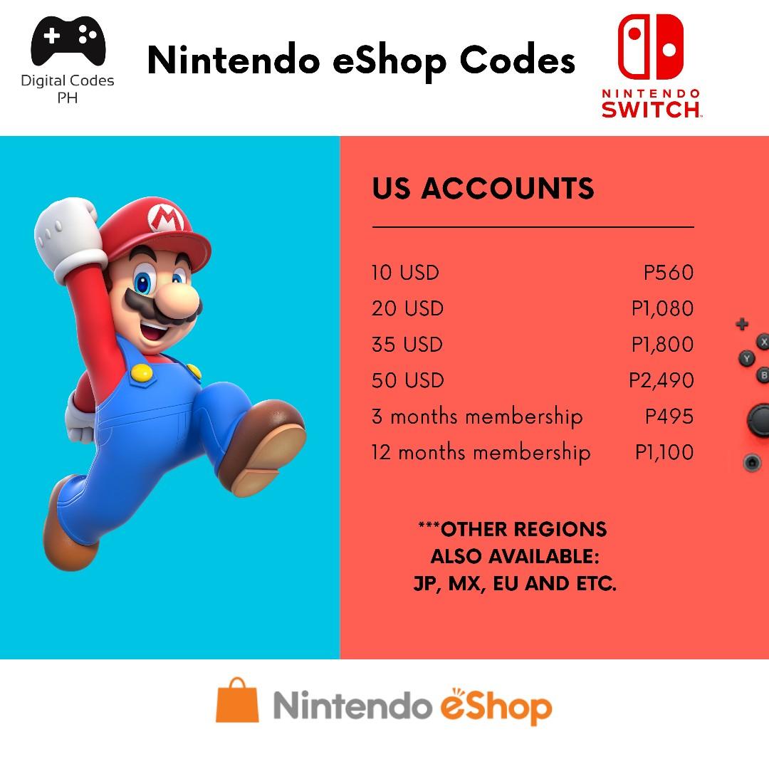 buy nintendo game codes