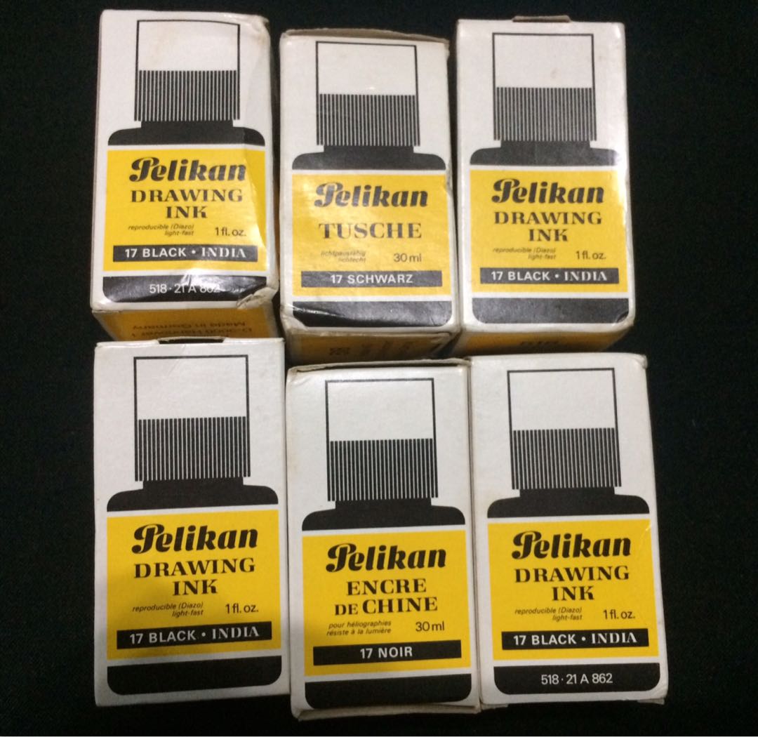 Pelikan drawing ink, Hobbies & Toys, Stationary & Craft, Craft Supplies ...