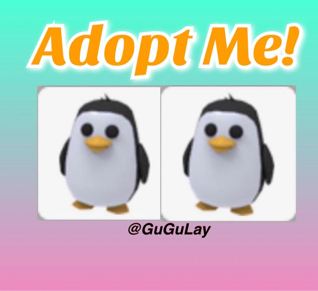 Penguin X 2 Adopt Me Toys Games Video Gaming In Game Products On Carousell - penguin roblox