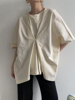 Popoluca pleated square blouse